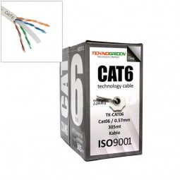 Teknogreen 305mt Cca Gri Cat6 Kablo